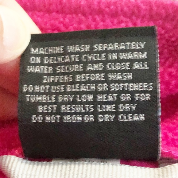 Polar Edge Fleece Zip Jacket Rip Stop Fabric Elbow Patch & Chest Pink M(8/10) - Picture 8 of 8